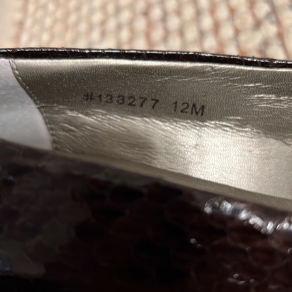 Ros Hommerson Snake Print Leather in Size 12 - Picture 2 of 8